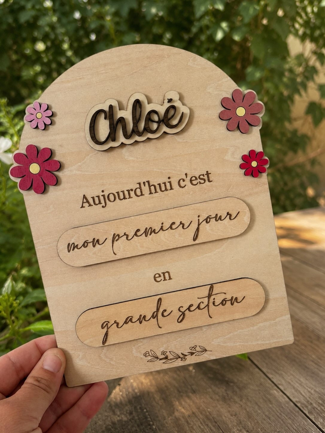 Pancarte personnalisée premier et dernier jour d'école