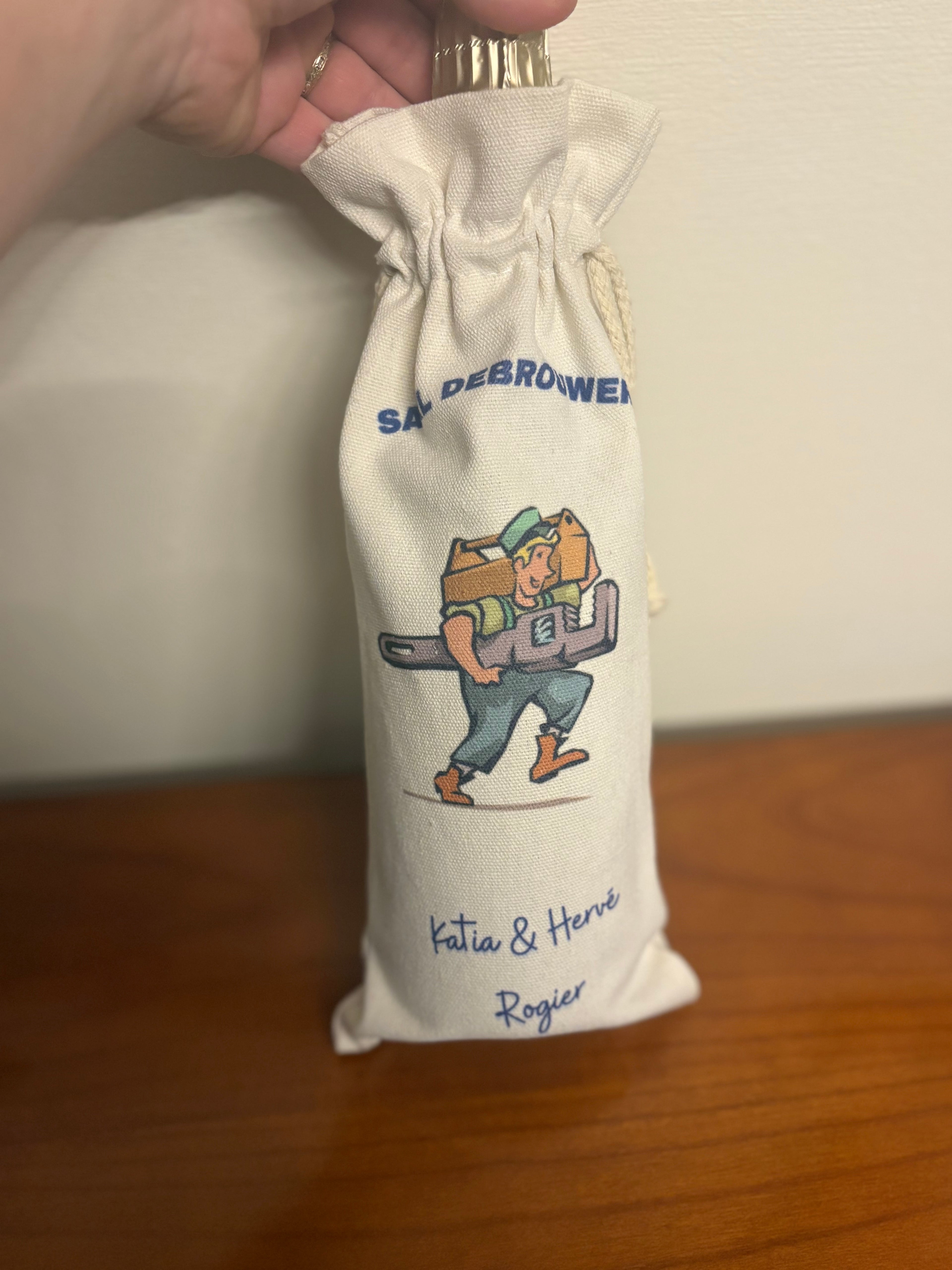 Sac à bouteille de vin personnalisé