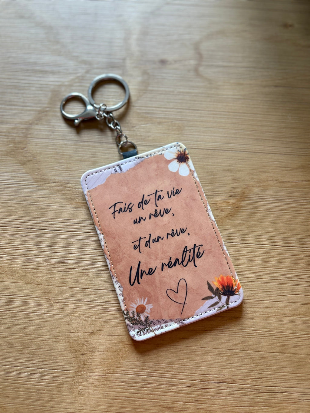 Porte clé - porte cartes personnalisé