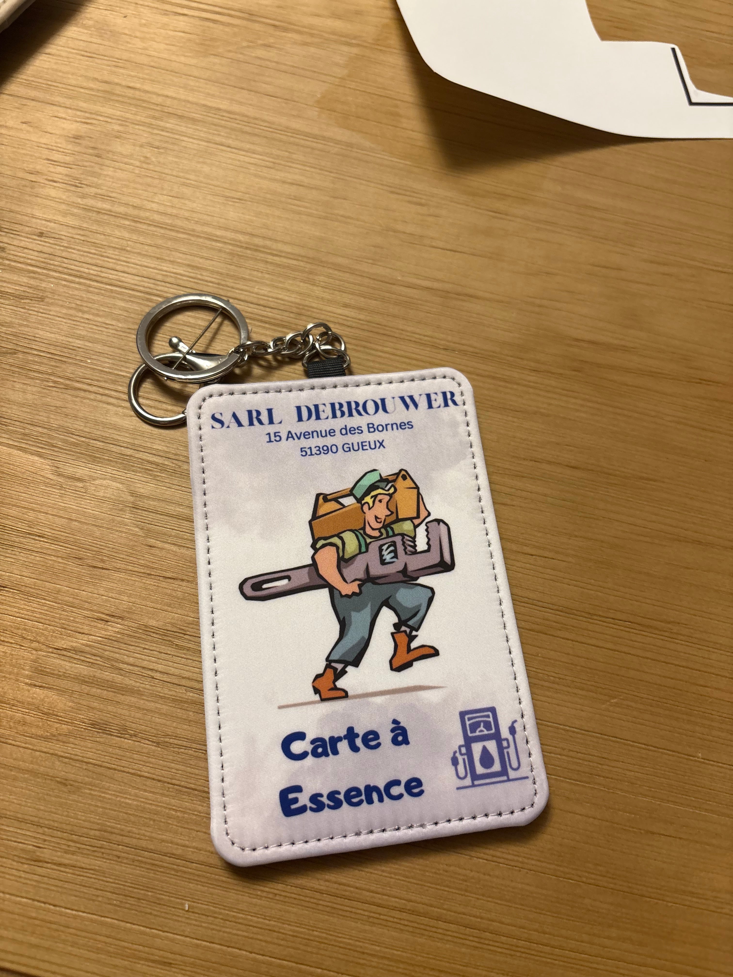 Porte clé - porte cartes personnalisé