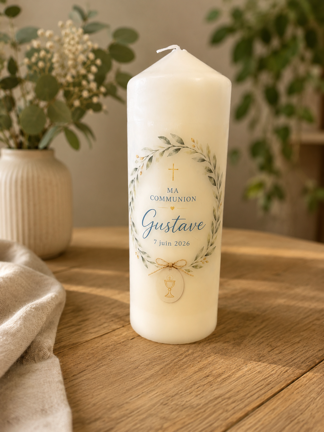 Bougie personnalisée pour toutes occasions, fête, baptême, mariage, anniversaire