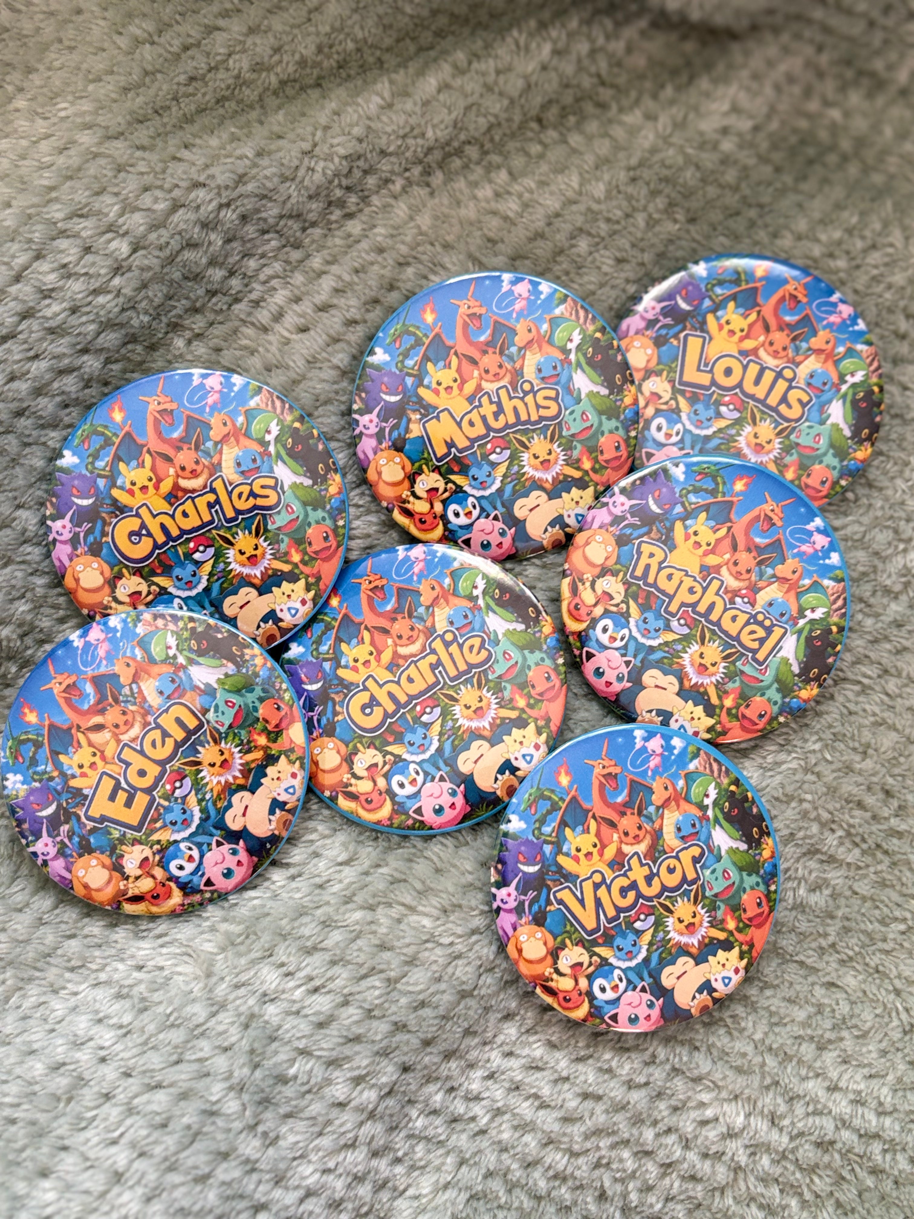 Badge personnalisé pour tout événement (anniversaire, EVJF, baptême, mariage…)