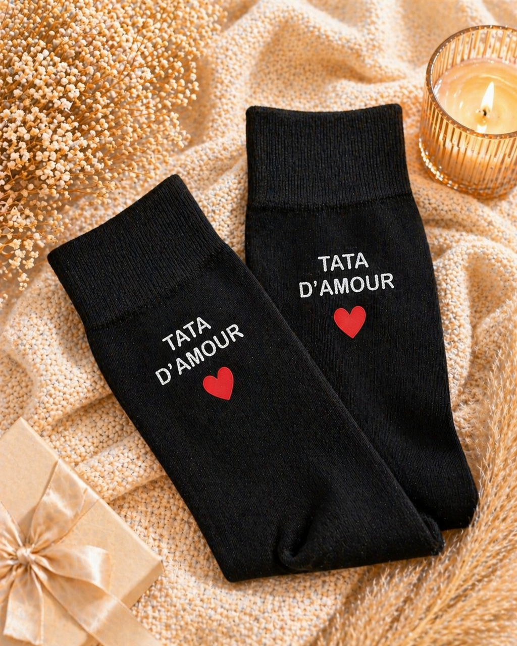 Chaussettes personnalisées « d’amour »❤️