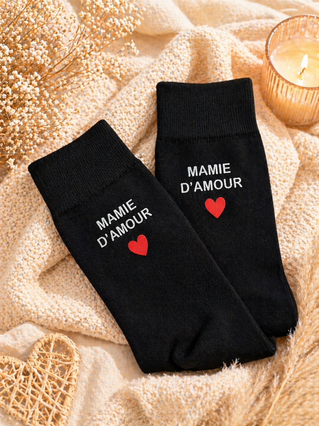 Chaussettes personnalisées « d’amour »❤️