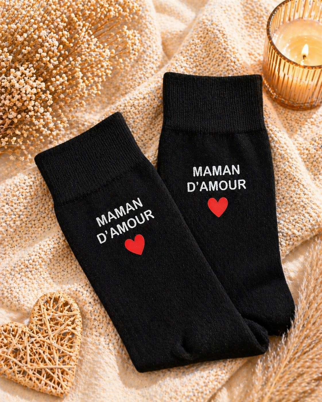 Chaussettes personnalisées « d’amour »❤️