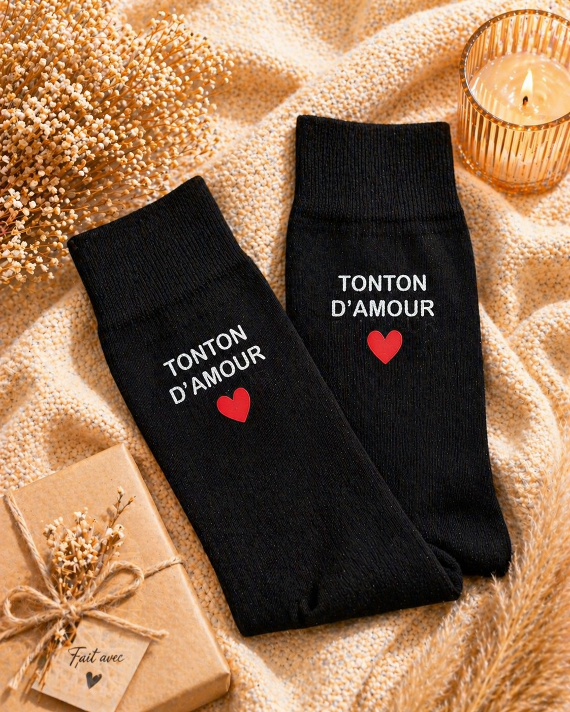 Chaussettes personnalisées « d’amour »❤️