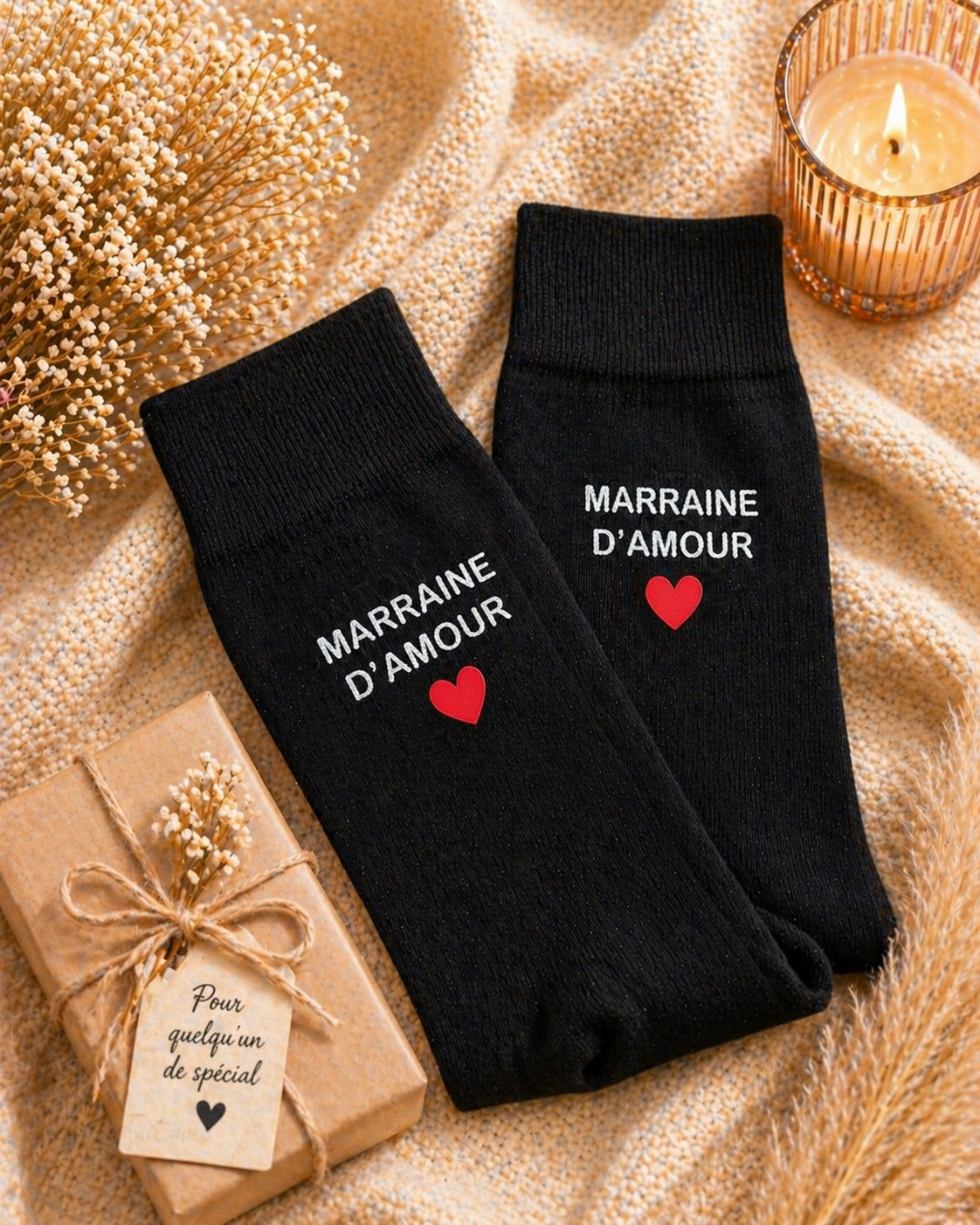 Chaussettes personnalisées « d’amour »❤️