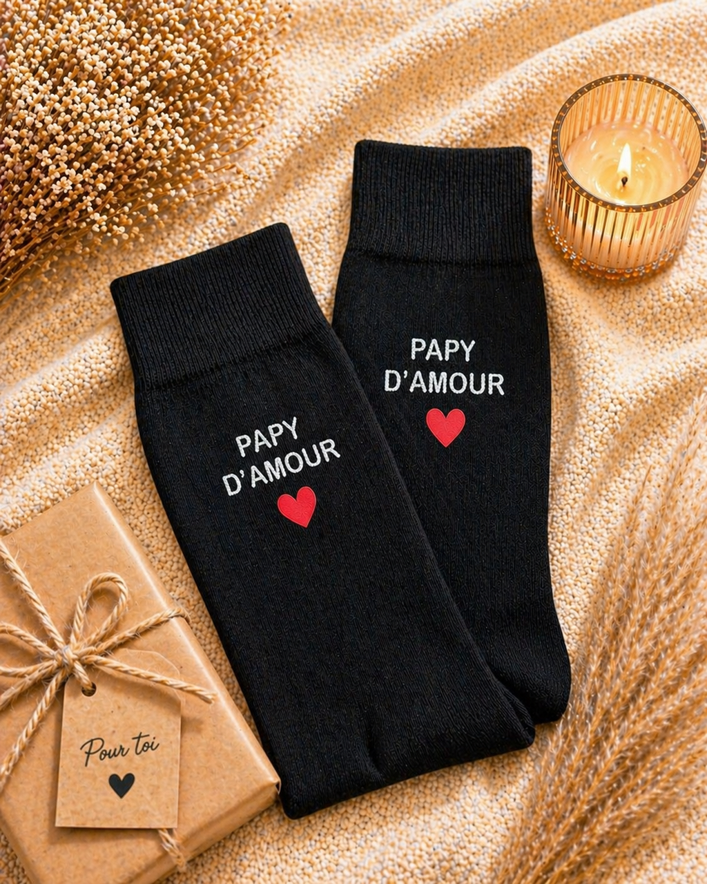 Chaussettes personnalisées « d’amour »❤️