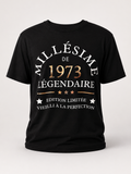 T-shirt personnalisé millésime légendaire avec année de naissance, anniversaire, fête, souvenir