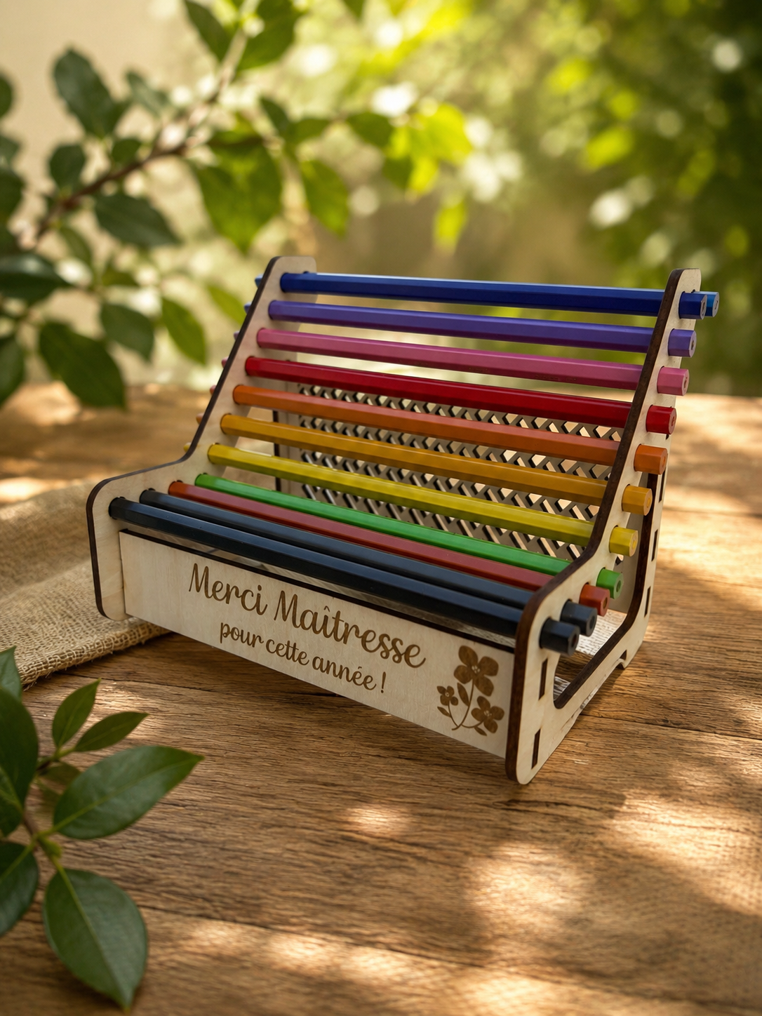 Très beau porte crayons à offrir, cadeau de fin d’année, maîtresse, maître, nounou, Atsem